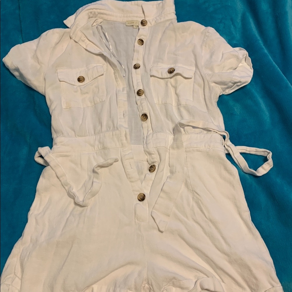 White Linen Jumper
